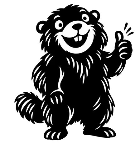 Svišť, maskot webu Sommercard, ukazuje palec nahoru